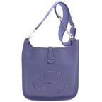 Hermes Evelyne 3 PM Silver Shoulder Bag Taurillon