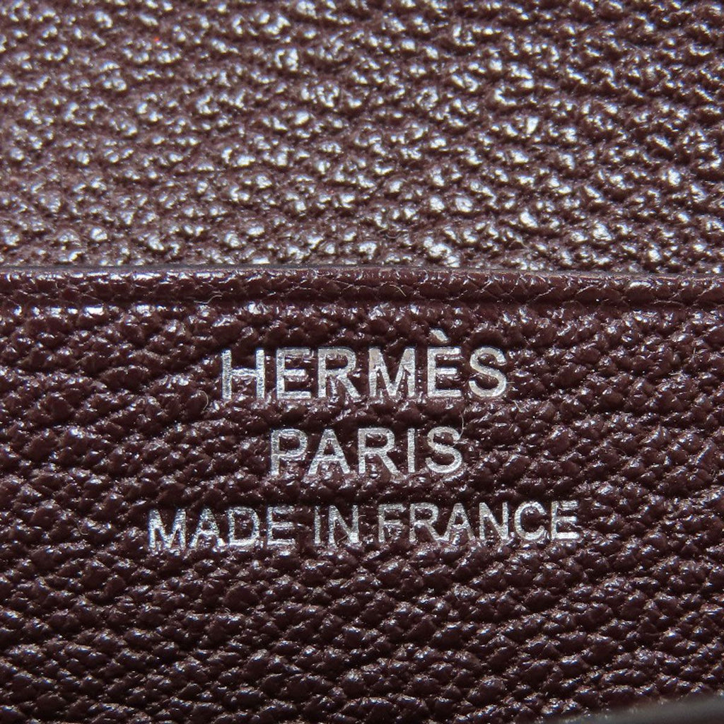 Hermes Bearn Compact Silver Bifold Wallet with Coin Pocket Chevre — view 7