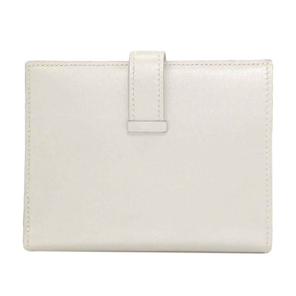 Hermes Bearn Compact Gold Bifold Wallet with Coin Pocket Box Calf — view 2