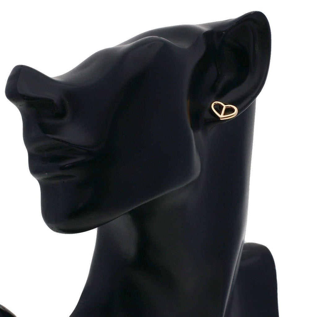 Hermes Chaine D'ancre Heart Earrings 18k Pink Gold — view 5