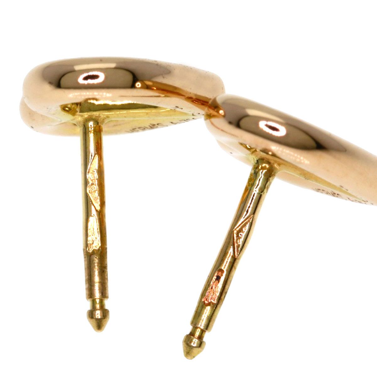 Hermes Chaine D'ancre Heart Earrings 18k Pink Gold — view 4