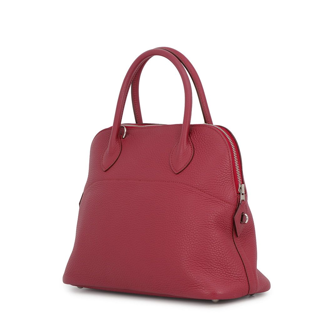 Hermes Handbag Bolide 31 Ruby Silver Taurillon Clemence 2-Way — view 2