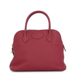Hermes Handbag Bolide 31 Ruby Silver Taurillon Clemence 2-Way