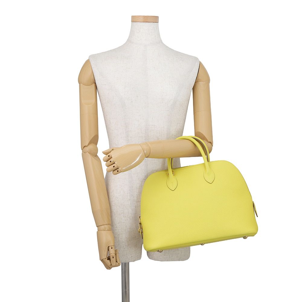 Hermes Handbag Bolide 30 Lime Gold Ever Color 2-Way — view 4