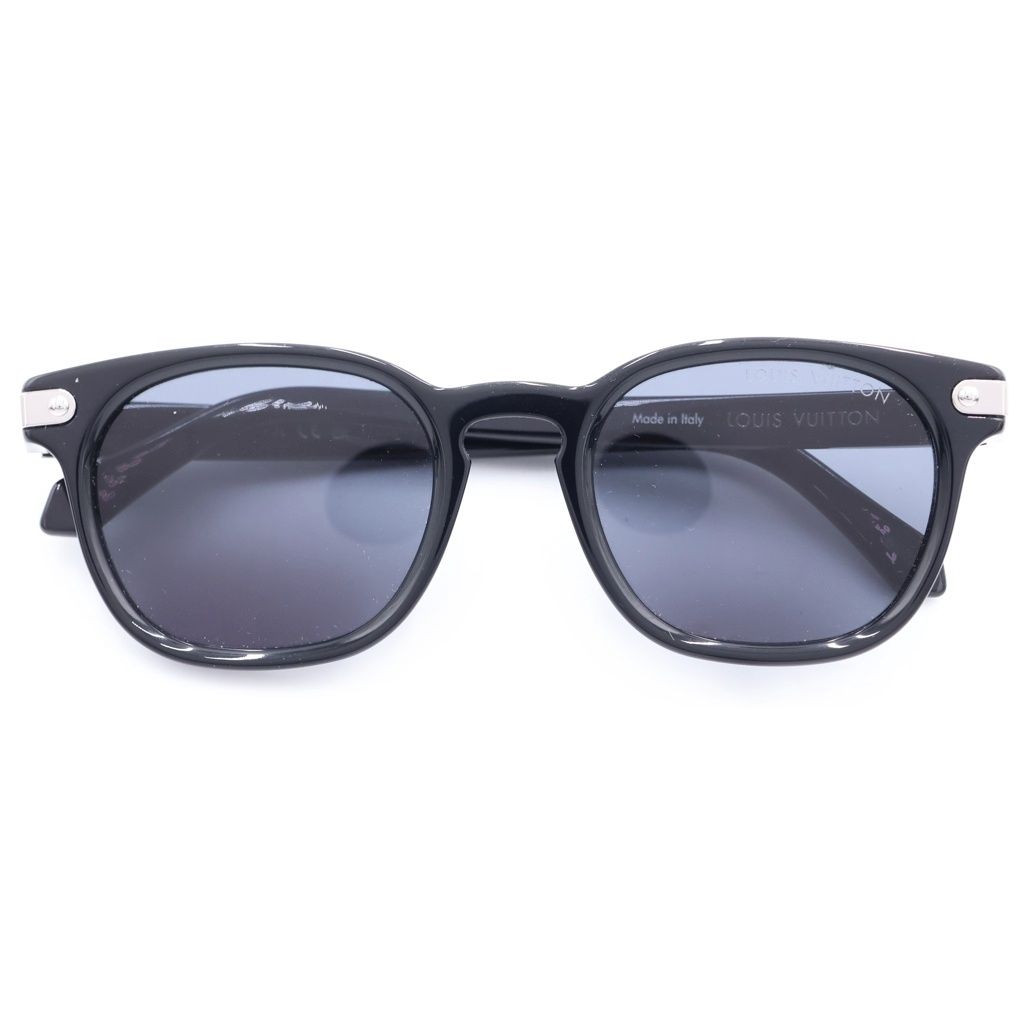 Louis Vuitton LV Signature Square Round Sunglasses Eyewear Black