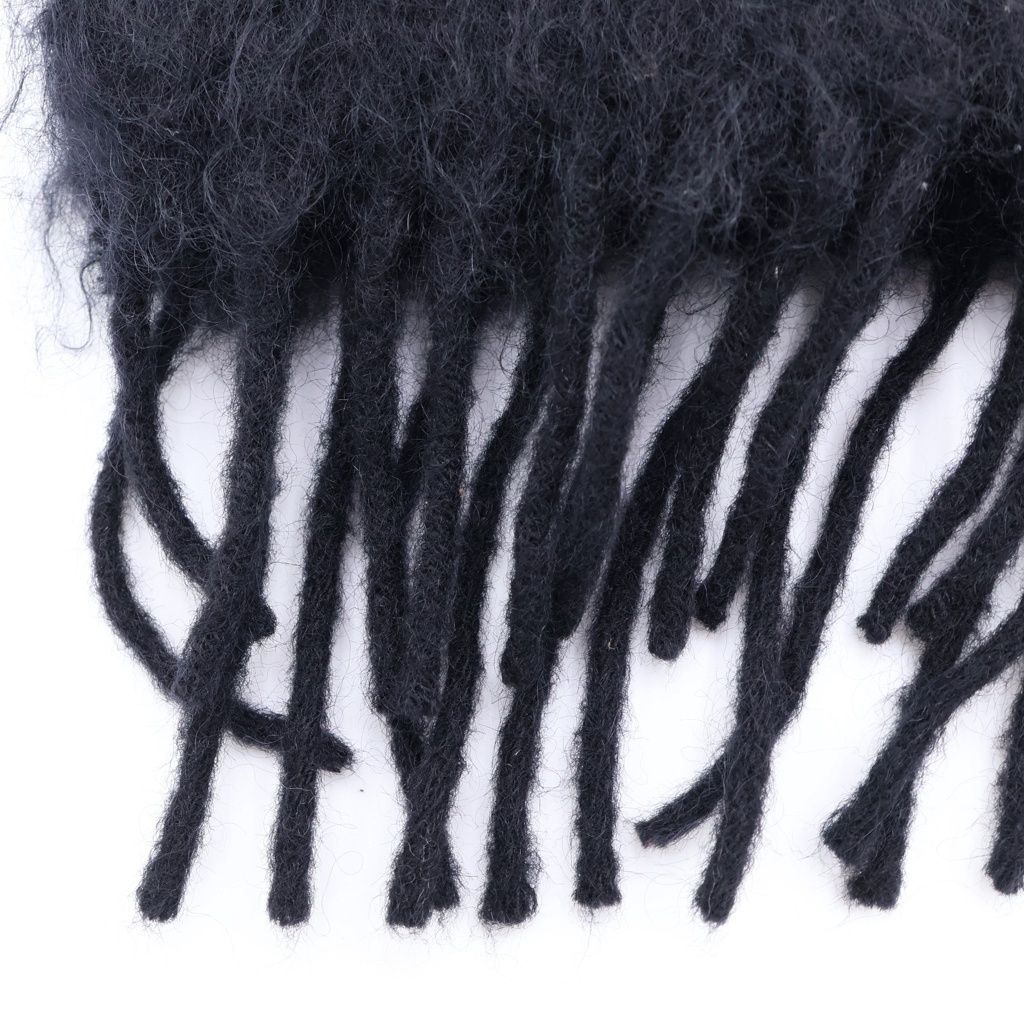 Loewe Anagram Fringe Scarf Wool Mohair Black — view 3