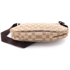 Gucci GG Canvas Leather Shoulder Bag Brown — view 4