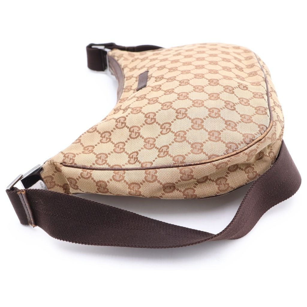 Gucci GG Canvas Leather Shoulder Bag Brown — view 3