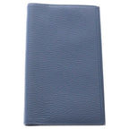 Hermes Agenda Vision 2 Blue Agate Chevre Mysore Leather Notebook Cover Silver