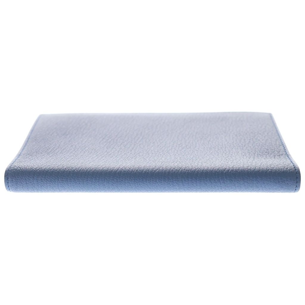 Hermes Agenda Vision 2 Blue Agate Chevre Mysore Leather Notebook Cover Silver — view 3