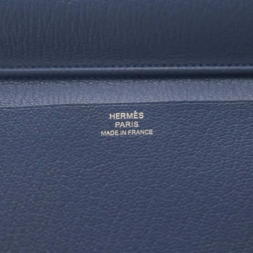 Hermes Agenda Vision 2 Blue Agate Chevre Mysore Leather Notebook Cover Silver — view 5