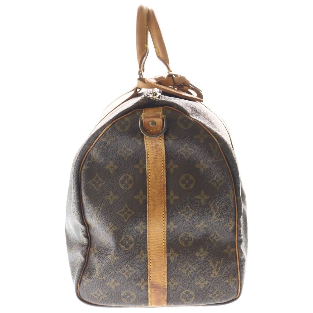 Louis Vuitton Monogram Keepall Bandouliere 50 2-Way Boston Bag Brown Leather — view 3