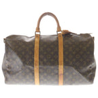 Louis Vuitton Monogram Keepall Bandouliere 50 2-Way Boston Bag Brown Leather — view 2