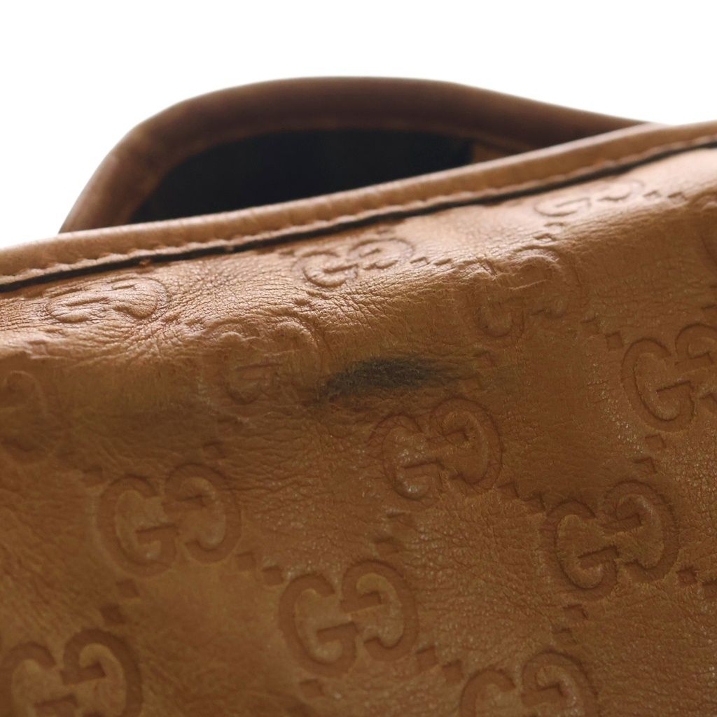 Gucci Interlocking Camel Leather Tote Bag Brown — view 6