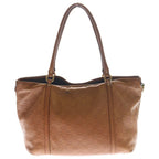 Gucci Interlocking Camel Leather Tote Bag Brown — view 2