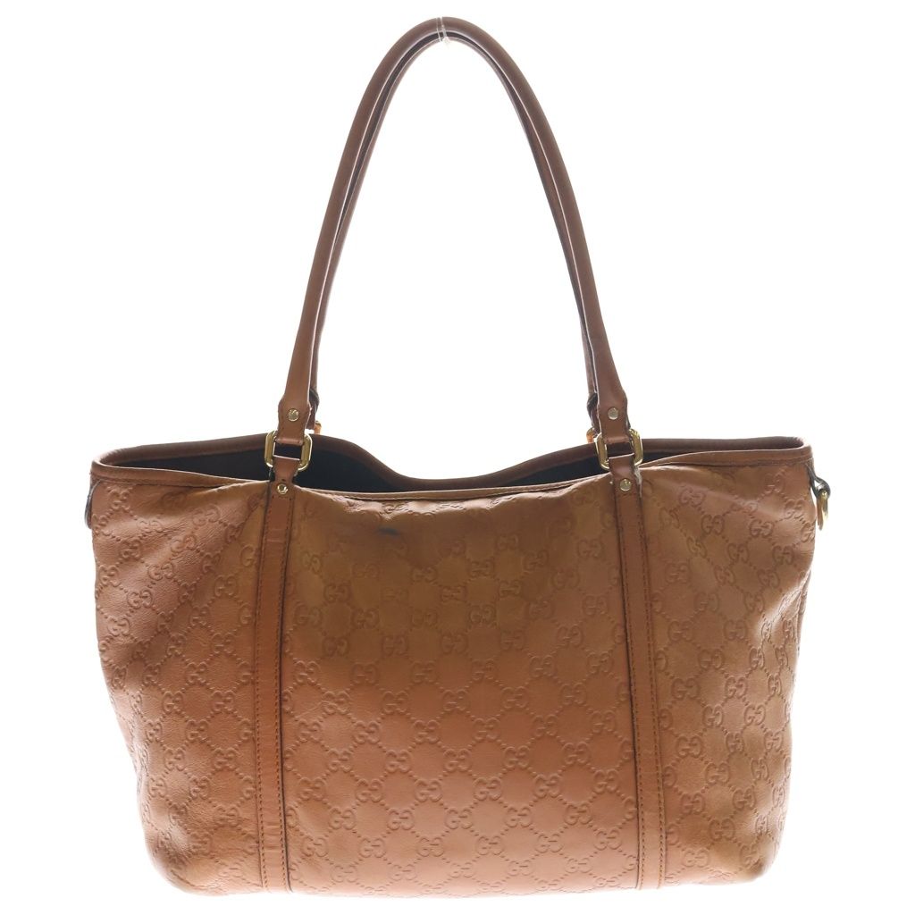 Gucci Interlocking Camel Leather Tote Bag Brown — view 2