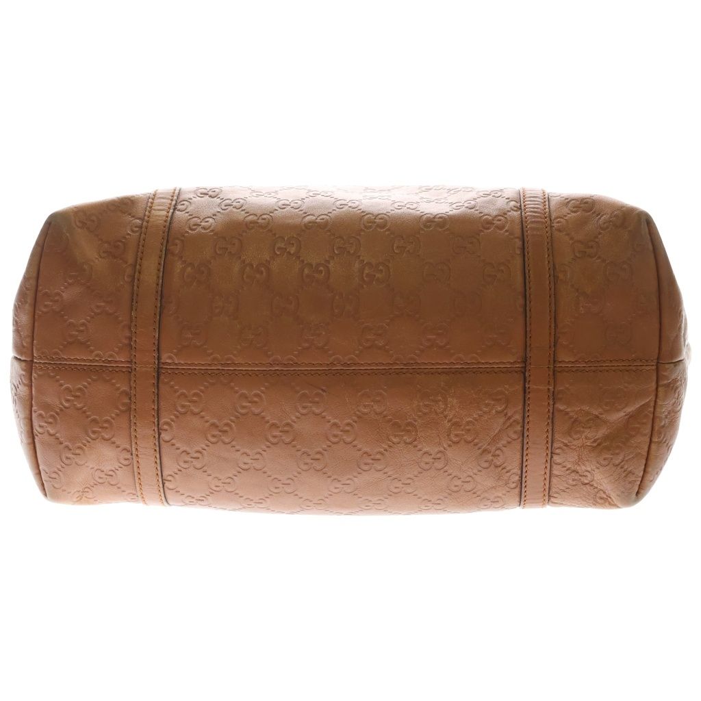 Gucci Interlocking Camel Leather Tote Bag Brown — view 4