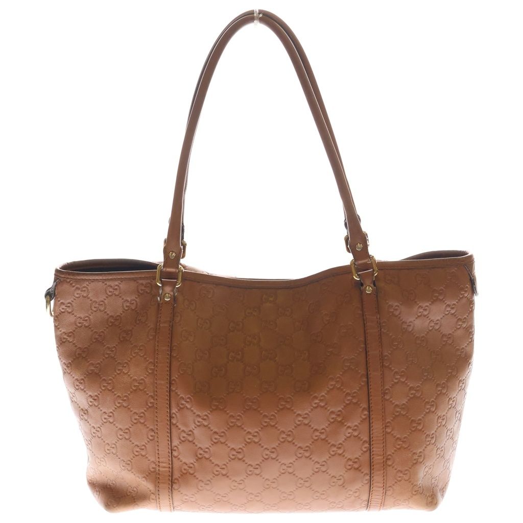 Gucci Interlocking Camel Leather Tote Bag Brown