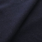 Hermes Large Shawl Logo Button Navy Leather Trim Scarf — view 4