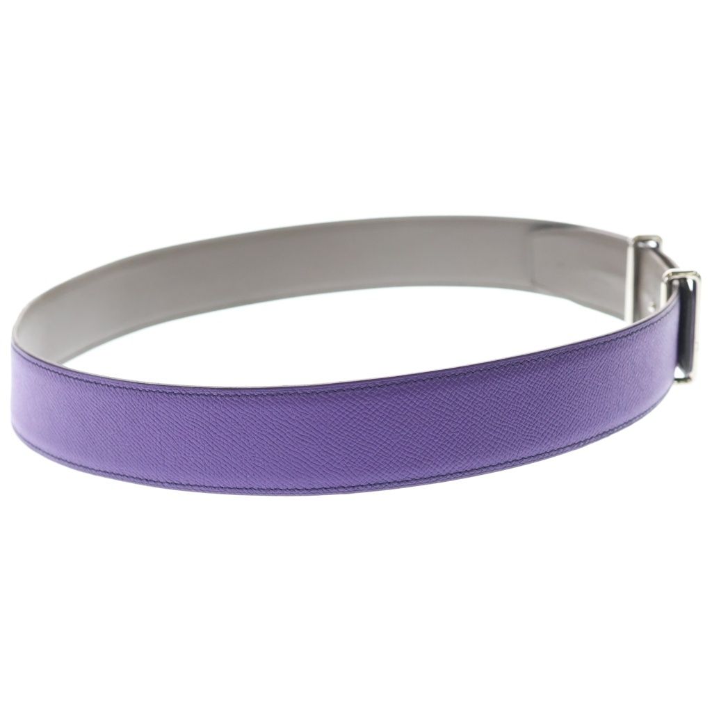 Hermes Constance Idem Reversible Belt Purple Gray — view 3