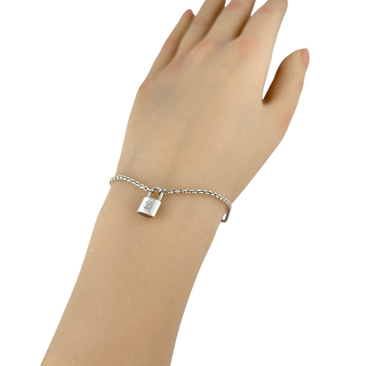 Louis Vuitton Padlock Silver Lockit Bracelet — view 8