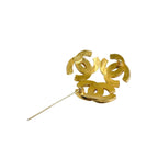Chanel Triple CC Logo Corsage Gold Brooch — view 7