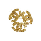 Chanel Triple CC Logo Corsage Gold Brooch — view 2
