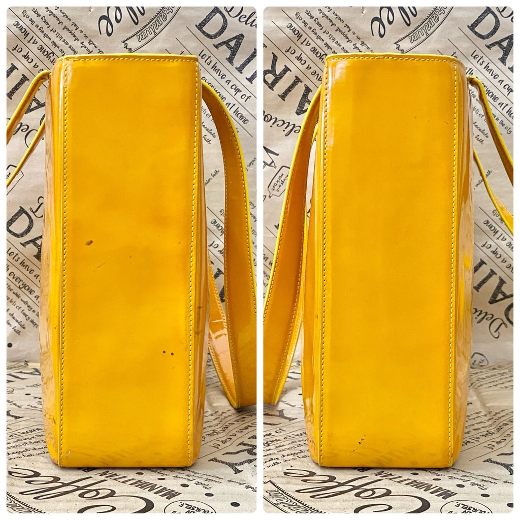 Chanel Tote Bag Vintage Enamel Yellow — view 5