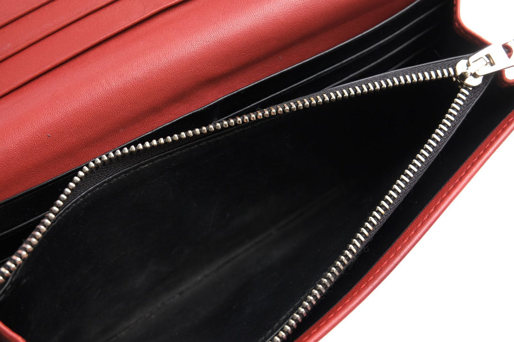 Loewe Wallet Leather Red Continental Coin Pocket — view 7