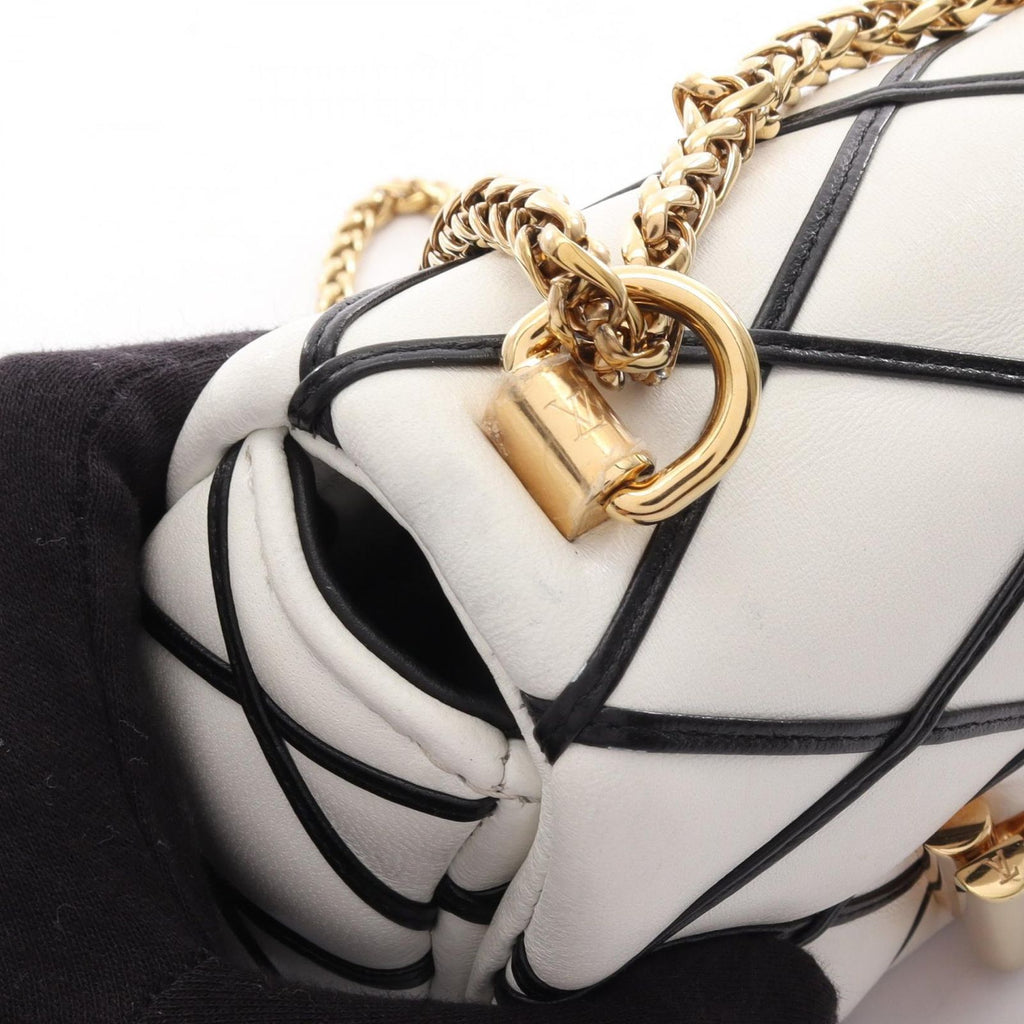 Louis Vuitton Shoulder Bag Pico Maltage Blanc Leather — view 8