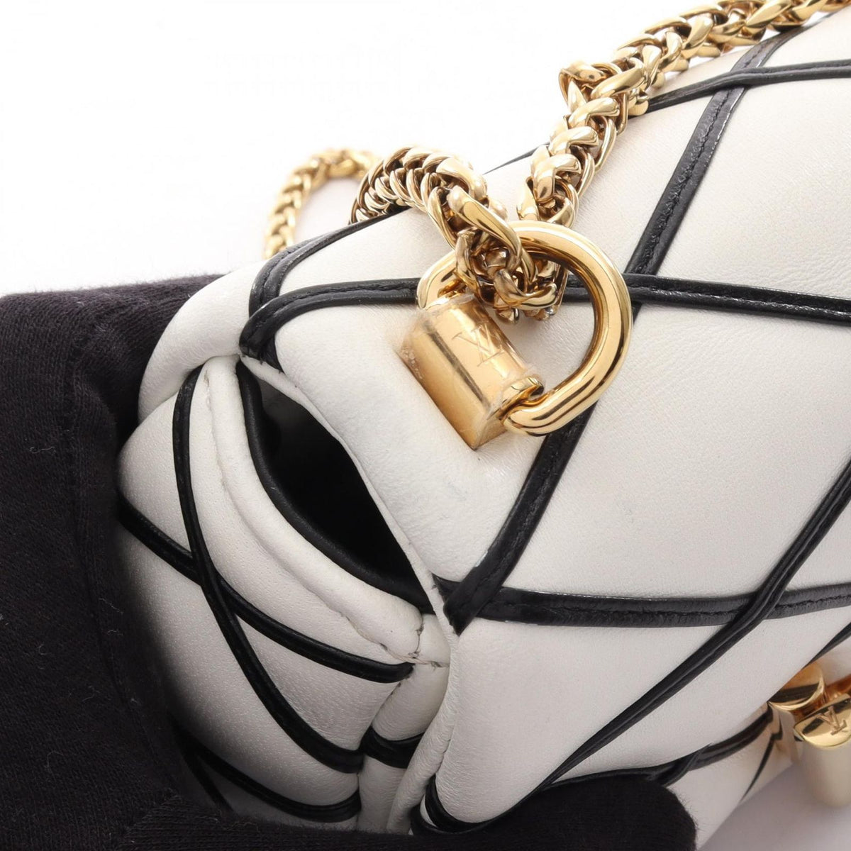 Louis Vuitton Shoulder Bag Pico Maltage Blanc Leather — view 8