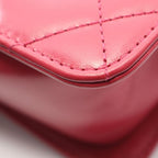 Chanel Shoulder Bag Quilted Small Flap Dark Pink Leather Chain — view 8