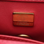 Chanel Shoulder Bag Quilted Small Flap Dark Pink Leather Chain — view 5
