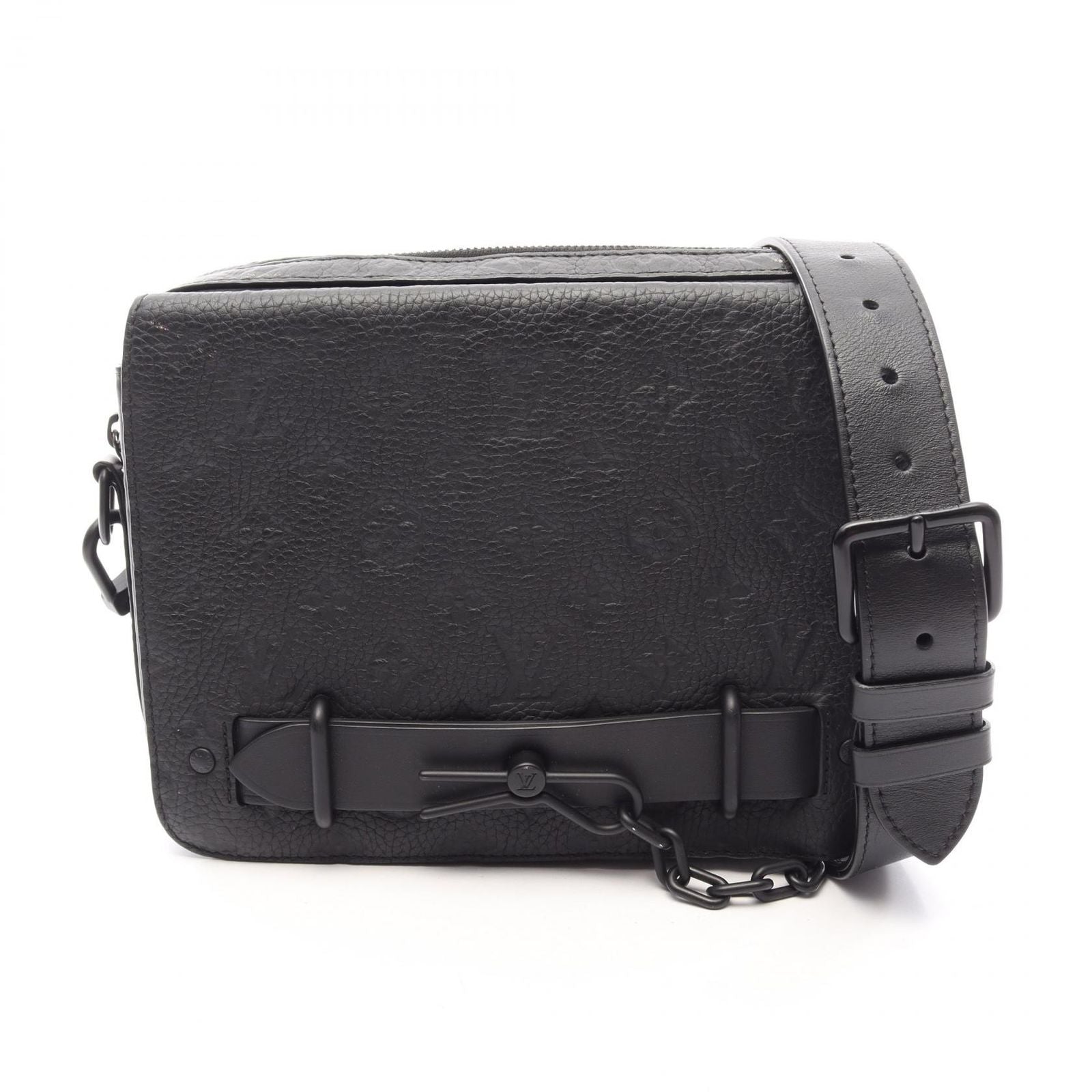 Louis Vuitton Shoulder Bag Steamer Messenger Taurillon Monogram Noir