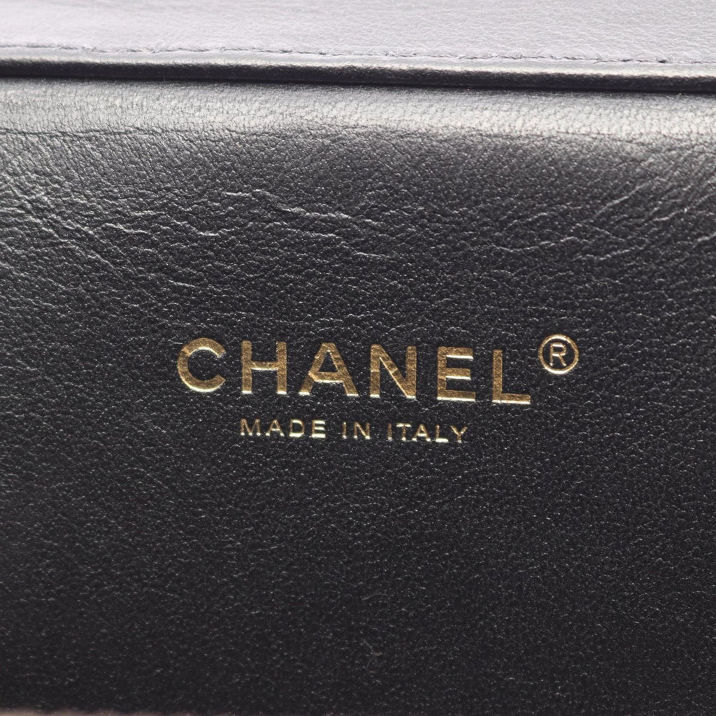 Chanel Shoulder Bag Quilted Vanity 2-Way Black Lambskin Chain — view 4
