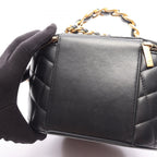 Chanel Shoulder Bag Quilted Vanity 2-Way Black Lambskin Chain — view 8