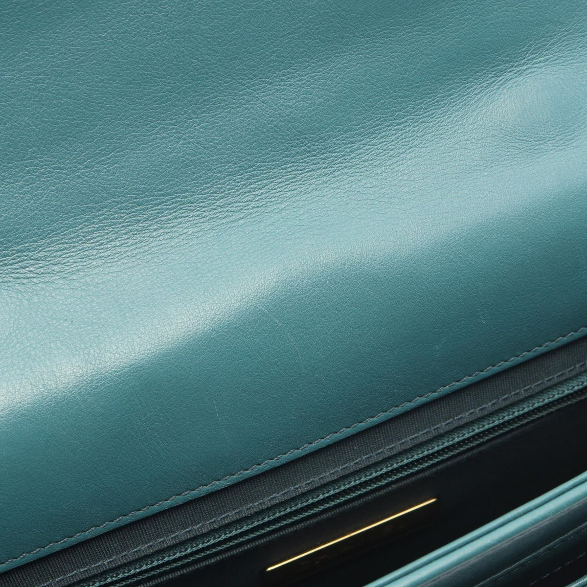 Chanel Shoulder Bag Quilted 2-Way Blue Green Leather — view 6