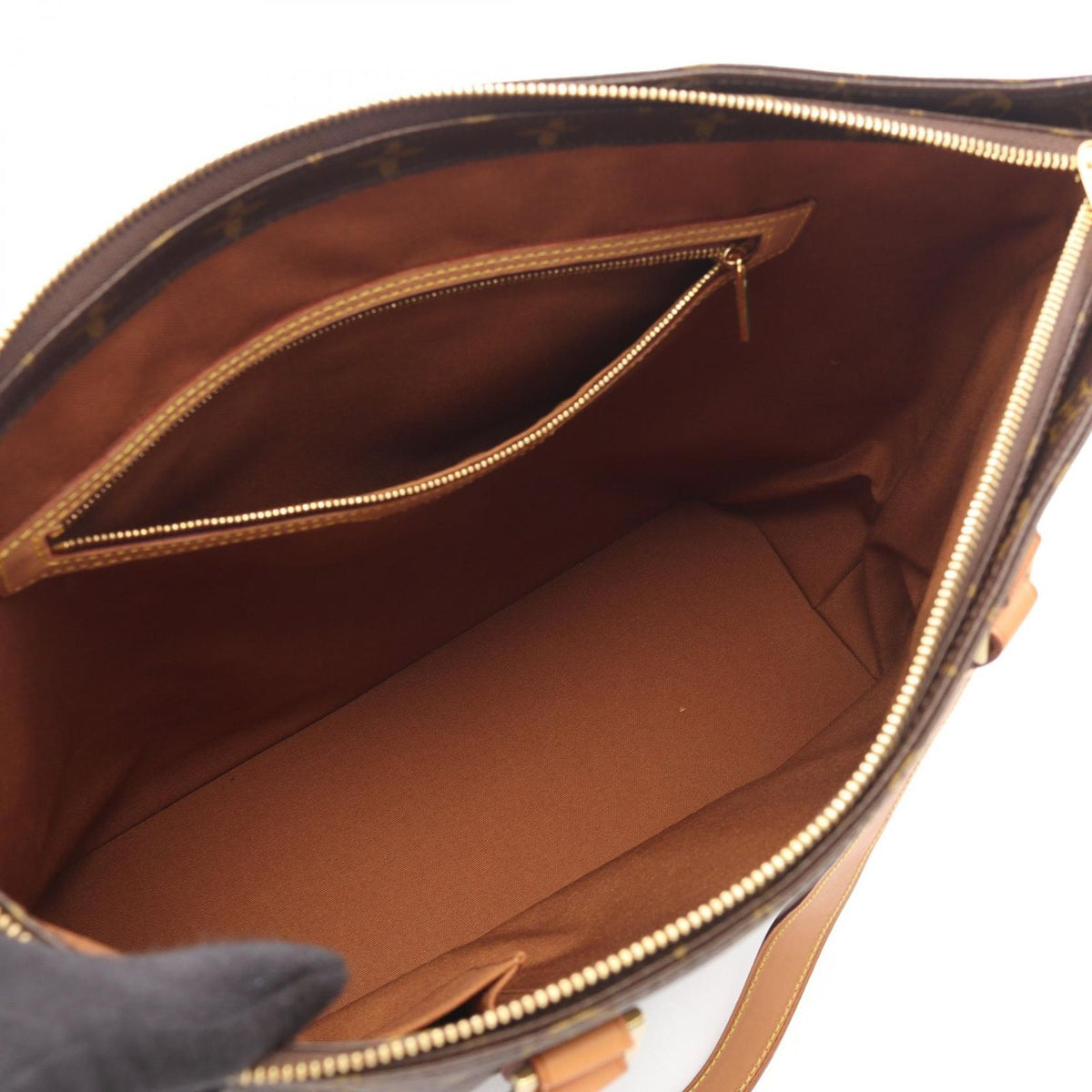 Louis Vuitton Tote Bag Cabas Mezzo Canvas Leather Cava — view 3
