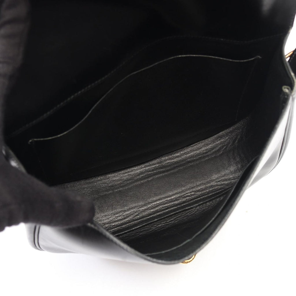 Hermes Handbag Sac Moto Black Calf — view 3