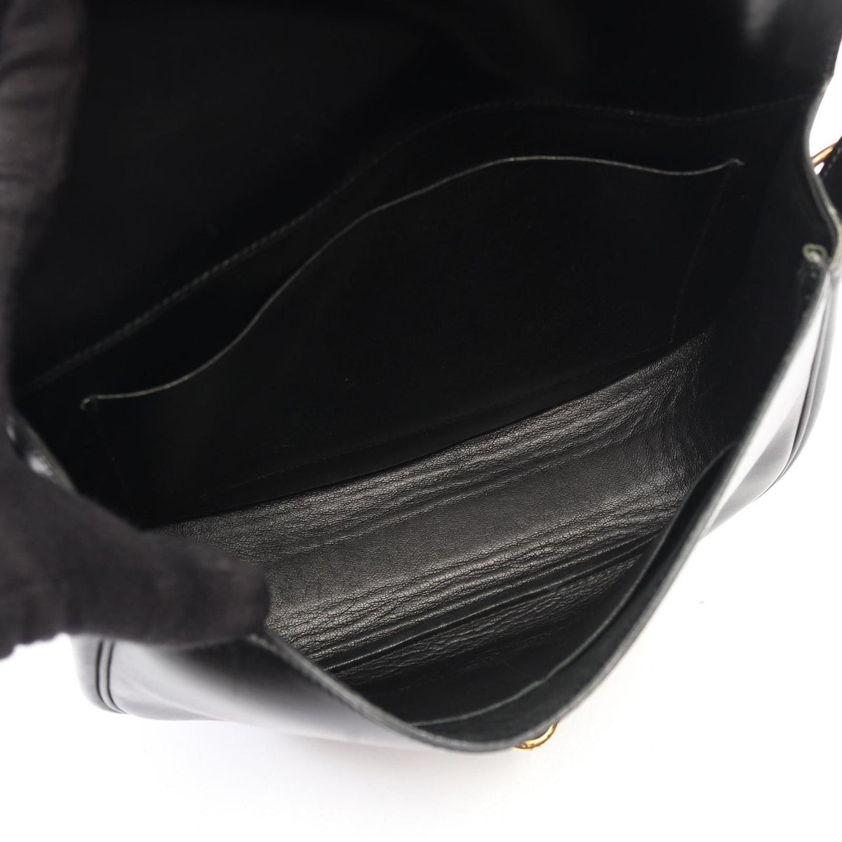 Hermes Handbag Sac Moto Black Calf — view 3