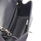 Chanel Shoulder Bag Mini Quilted Black Lambskin Chain — view 3