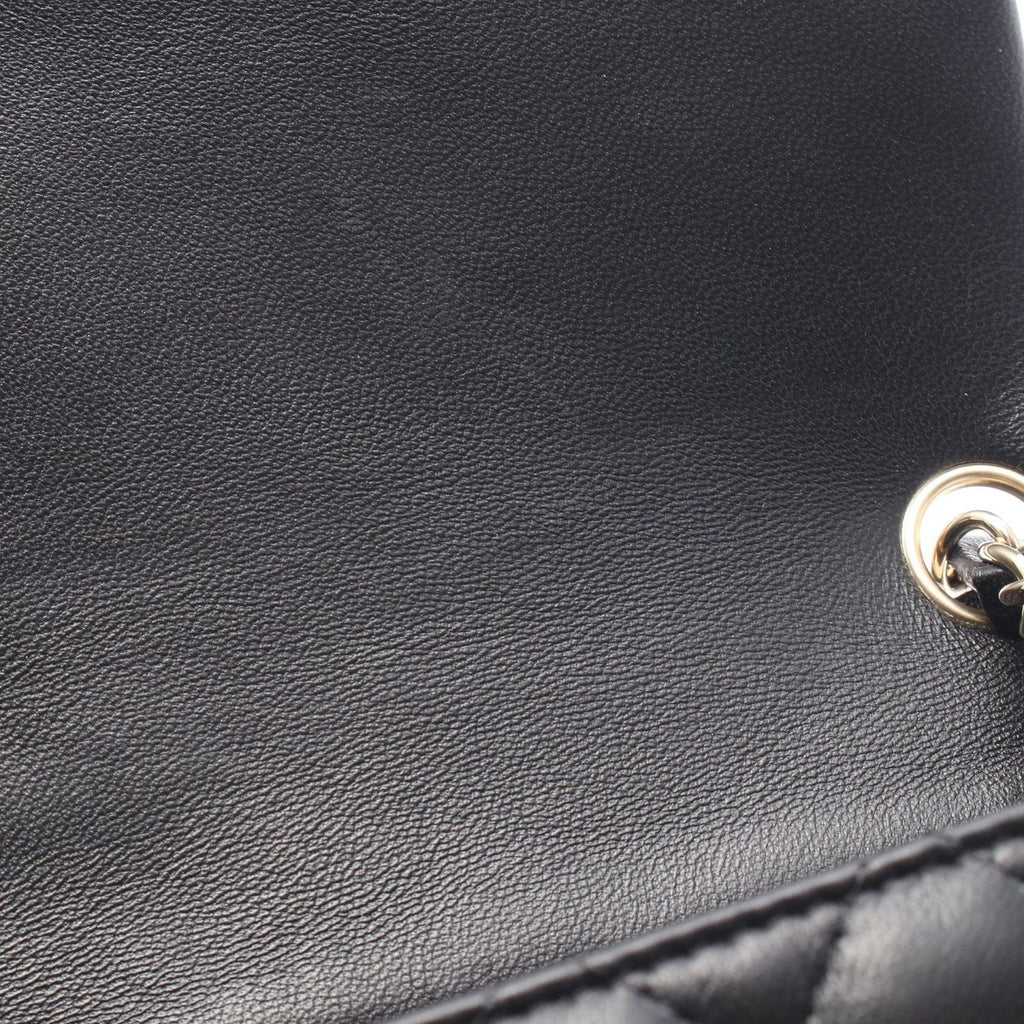 Chanel Shoulder Bag Mini Quilted Black Lambskin Chain — view 7