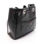Chanel Shoulder Bag Quilted Black Caviar Leather — view 2