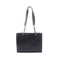 Chanel Tote Bag Jumbo CC Logo Chain Black