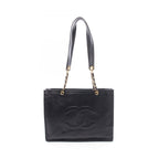 Chanel Tote Bag Jumbo CC Logo Chain Black
