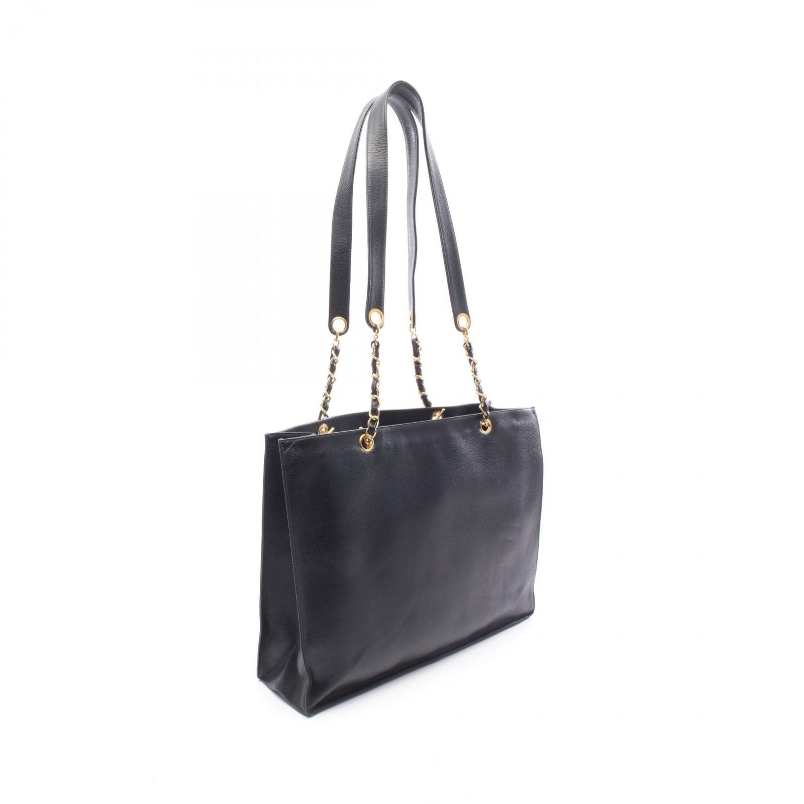 Chanel Tote Bag Jumbo CC Logo Chain Black — view 2