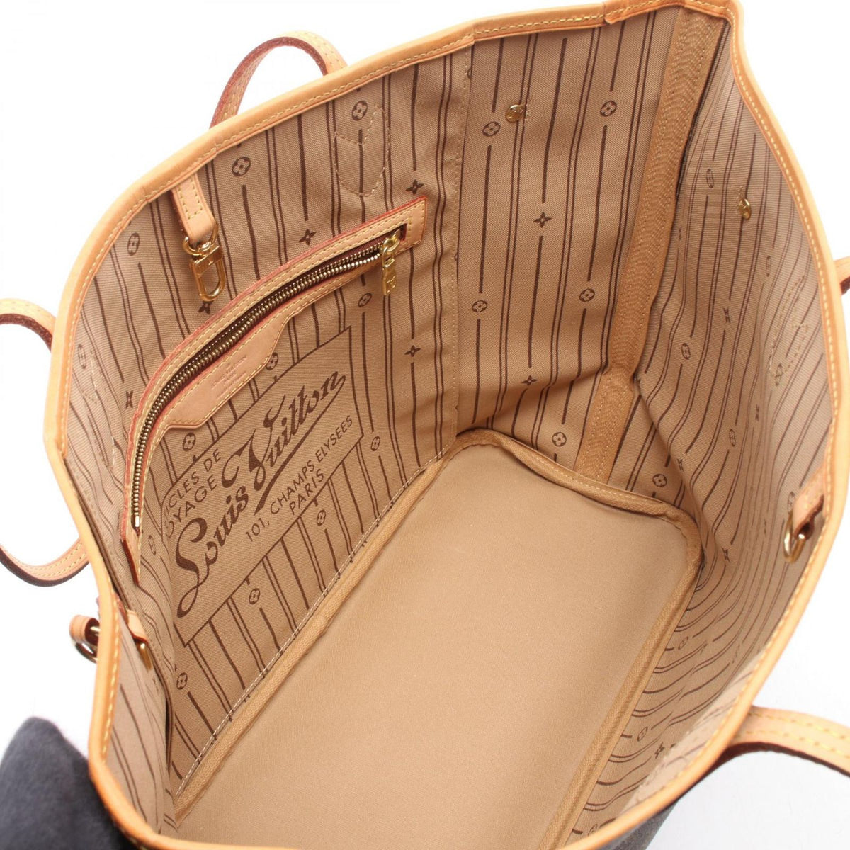 Louis Vuitton Tote Bag Neverfull MM Monogram Canvas Leather — view 3