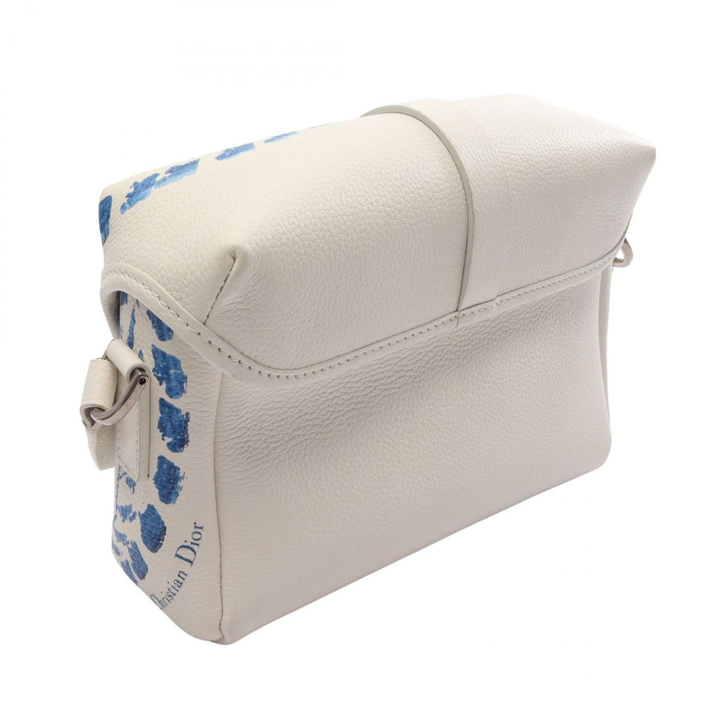 Dior Shoulder Bag Hilton Nel White Leather — view 2