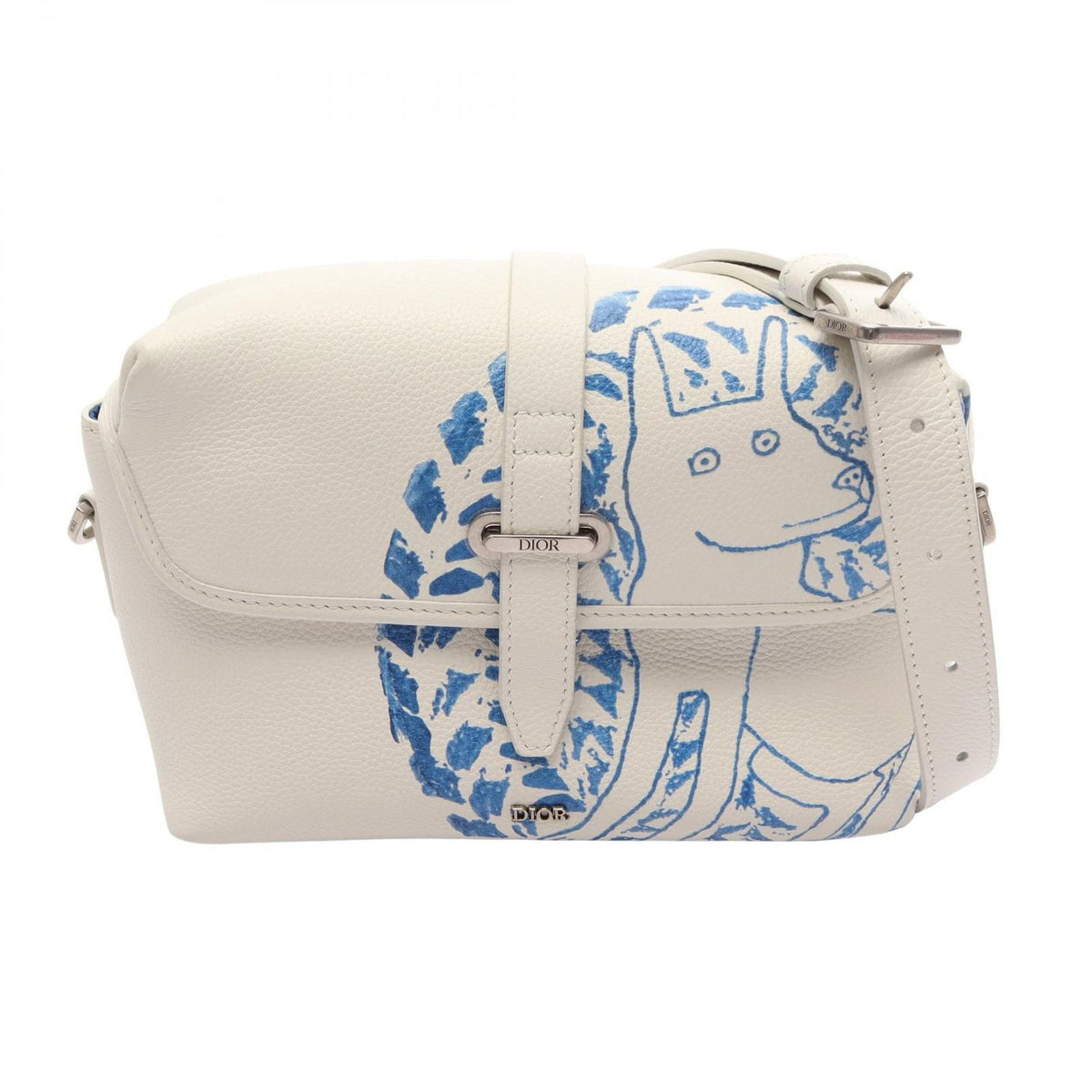 Dior Shoulder Bag Hilton Nel White Leather