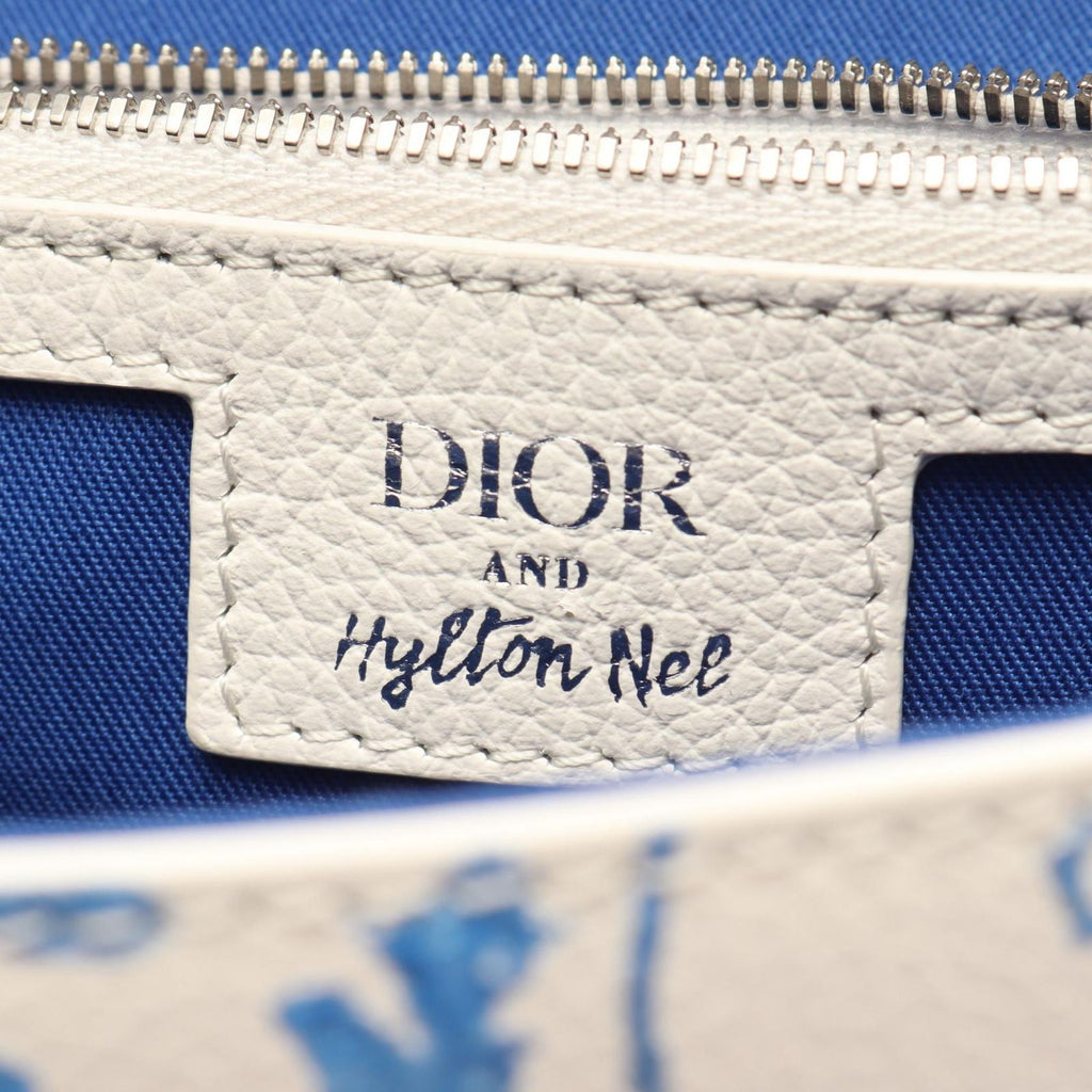 Dior Shoulder Bag Hilton Nel White Leather — view 4